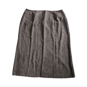 Norton McNaughton skirt, brown faux leather, women's 18W NWT